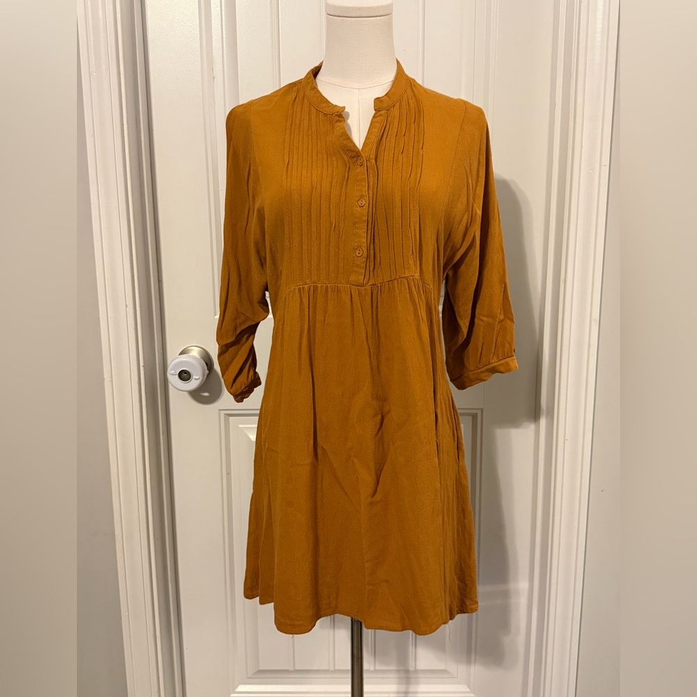 Umgee Mustard Yellow Mini Dress